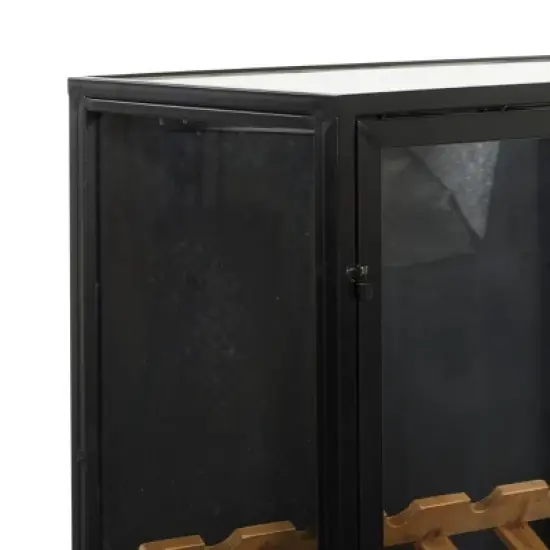 Contemporary Wood Standing Wine Rack Black - Olivia & May image {3}
