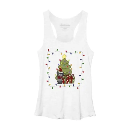 Women's Design By Humans Christmas for Puppy By realdealclipart Racerback Tank Top image {5}