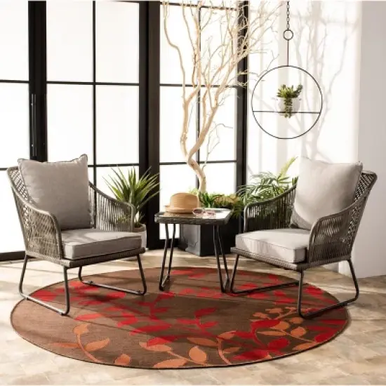 Jensen 3 Piece Lounge Set - Indoor/Outdoor - PAT9008 - Safavieh image {1}