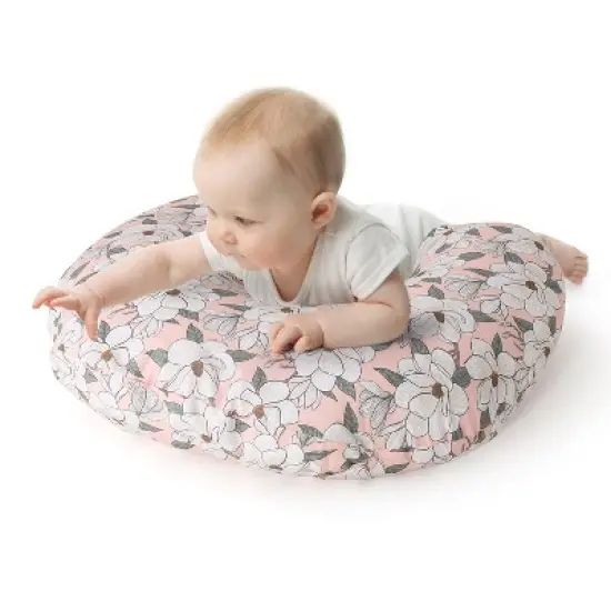 The Peanutshell Nursing Pillow for Breastfeeding, Breast Feeding Pillows for Babies, New Baby Essentials, Magnolia image {1}