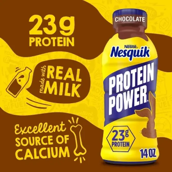 Nesquik Protein Power Chocolate - 14 fl oz​ image {2}