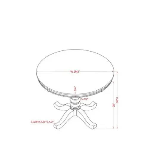 Kennegad Round Dining Table White - HOMES: Inside + Out image {7}