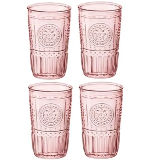 Bormioli Rocco Romantic Cooler 16 Ounce Drinking Glass, 4-Piece image {8}