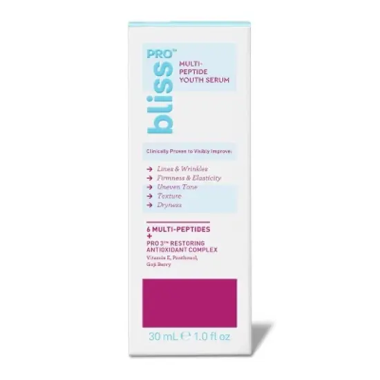 bliss Pro Multi-Peptide Youth Face Serum - 1 fl oz image {3}
