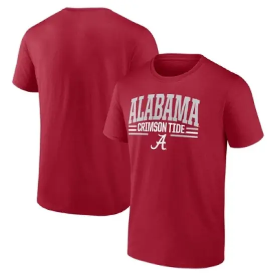 NCAA Alabama Crimson Tide Men's Bi-Blend T-Shirt - Cardinal Red image {2}
