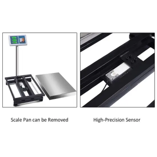 Costway 660lbs Weight Computing Digital Floor Platform Scale Postal Shipping Mailing image {4}