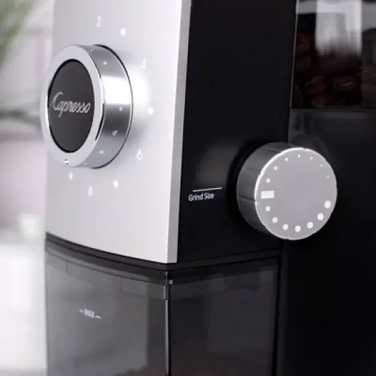 Capresso Coffee Disk Burr Grinder Grind Select &ndash; Black/Silver 597.04": 15 Settings, Espresso & Coffee Bean Grinder image {10}