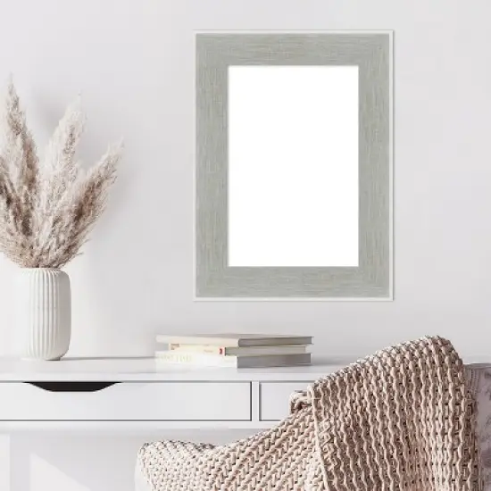 Amanti Art Glam Linen Grey Framed Dry Erase Magnetic Board image {7}