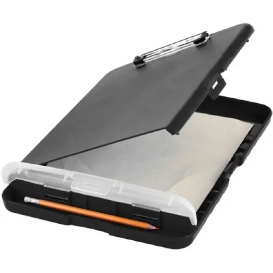 Business Source - Storage Clipboard - Storage for 160 Sheet - Plastic - Black - 1 Each image {2}