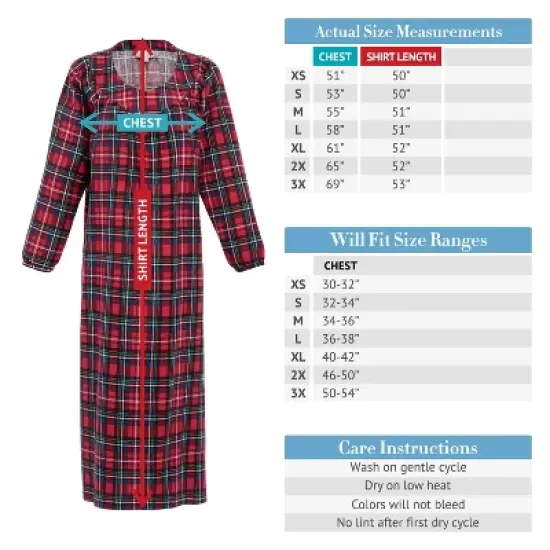 Women's Cotton Flannel Nightgown, Long Soft Sleep Dress image {3}