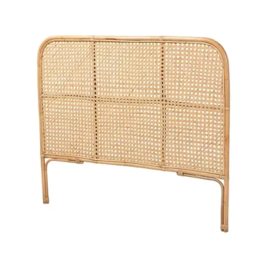 Queen Linette Natural Rattan Headboard Brown - bali & pari image {1}