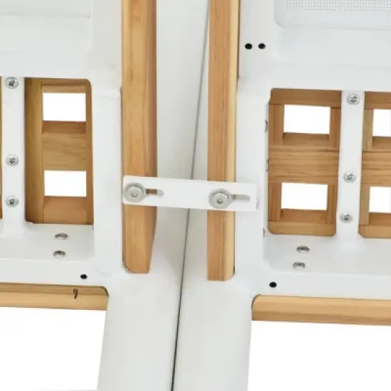 Modular Outdoor Corner Sofa Set Wood Grain Texture Sectional w/ Chaise Longue & Ottoman + Square Coffee Table image {10}