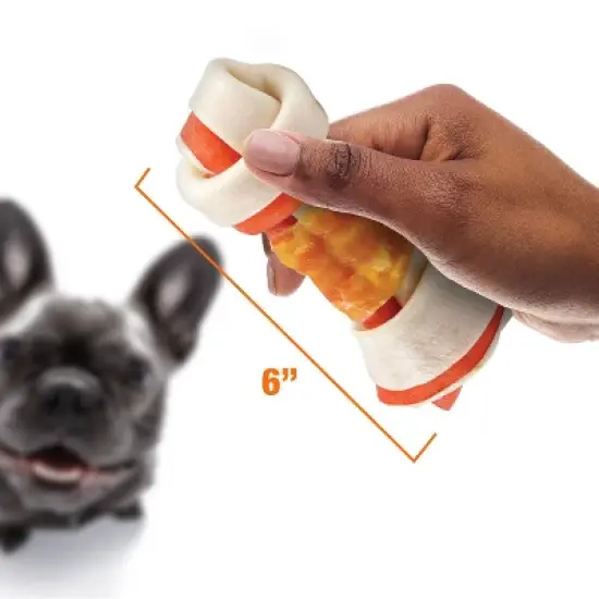 Good 'n' Fun Triple Flavor with Chicken, Pork and Beef Bone Rawhide Dog Treats - 4.7oz image {8}