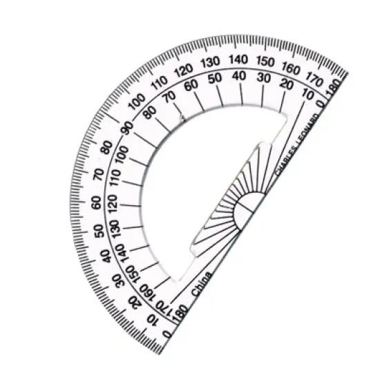 Charles Leonard Protractor Plastic, 4-Inch, 12 Per Pack, 3 Packs image {3}