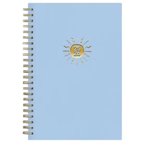 Blue Sky Brook Gossen Planner Faux Leather Lgb 5"X8" Weekly/Monthly Wirebound (12 Month) Light Blue July 2025 To June 2026 image {11}