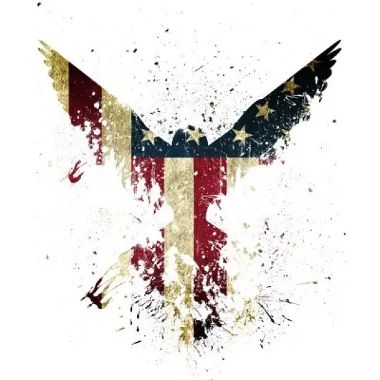 Junior's Design By Humans M'erica Eagle By designpro44 T-Shirt image {1}