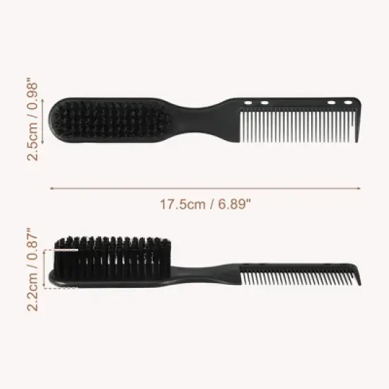 Unique Bargains Nylon Dual Side Hair Brush Black 1 Pc image {3}