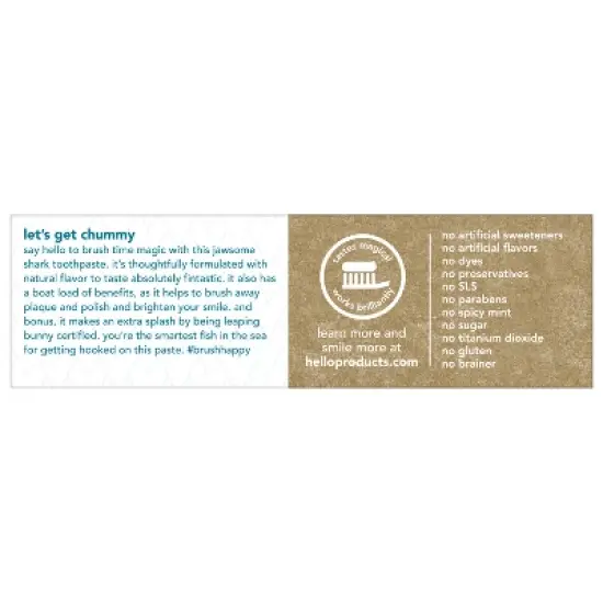 hello Kids' Smiling Shark Fruit Punch Flouride-Free Toothpaste - 4.2oz image {11}