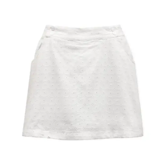 Hope & Henry Womens' Organic Cotton Eyelet Skort image {3}
