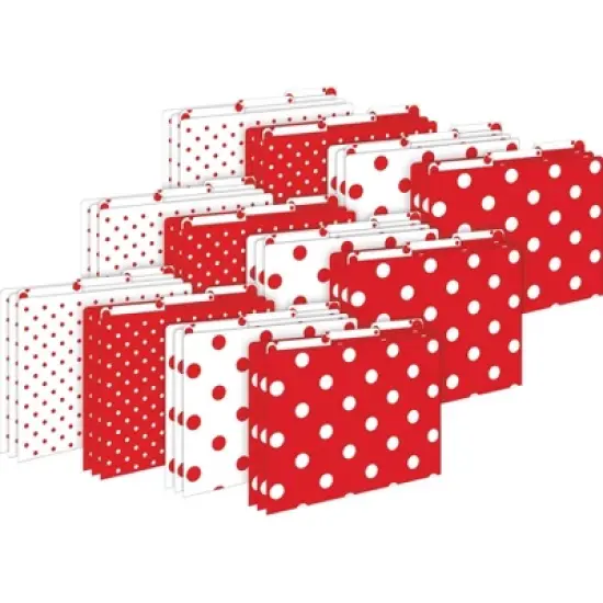Barker Creek Red and White Dot 14pt Letter-Size File Folders -Multi-Design Set 36 per Set: Paper, Top Tab, 50 Sheet Capacity image {3}