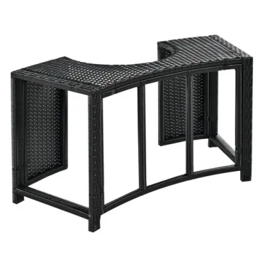 YOOCOZZ  Patio Rattan Sofa Set with Storage & Cushions image {8}