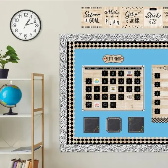 Creative Teaching Press&reg; Core Decor Black and Wood Scallops EZ Border, 48 Feet Per Pack, 3 Packs image {4}