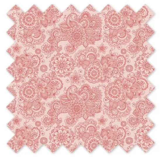 Bacati - Sophia Paisley Coral Scroll Crib/Toddler Bed Skirt image {1}