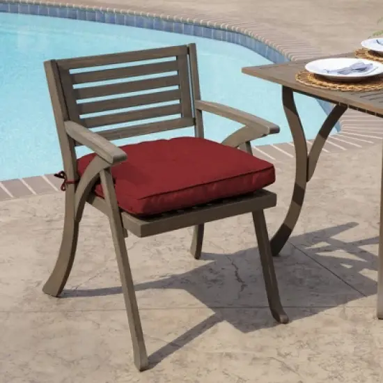 Arden Selections Leala Plush PolyFill Seat Pad Ruby Red image {1}