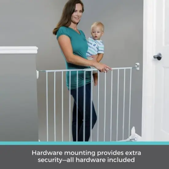 Toddleroo by North States Essential Stairway Gate - White image {2}
