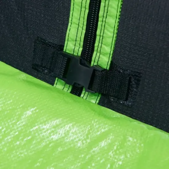 Whisen 16 ft. Trampoline with Basketball Hoop, Outdoor Trampolines w/Ladder and Safety Enclosure Net, Slide and Football Goal image {3}