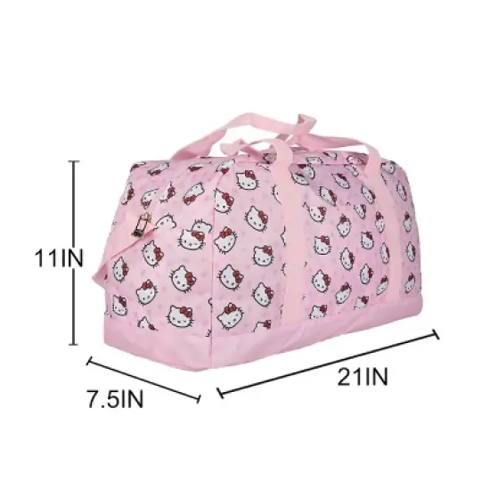 Hello Kitty Character Face Pink 21&rdquo; Packable Duffel image {3}