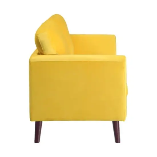 Tolley Velvet Loveseat in Yellow - Lexicon image {5}