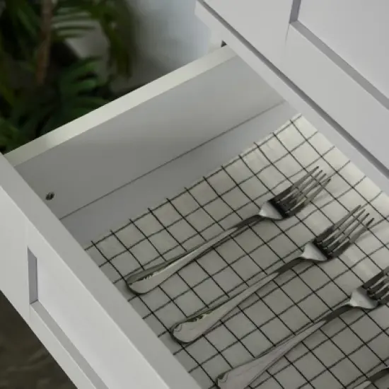 HOMCOM Modern Kitchen Pantry Freestanding Cabinet Cupboard with Doors and Drawer, Adjustable Shelving image {5}