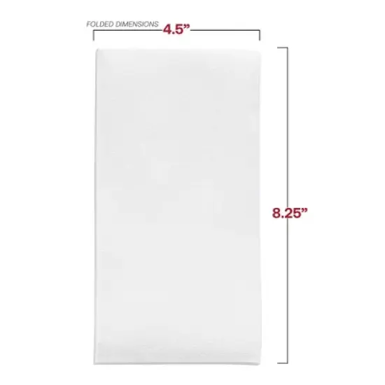 Smarty Had A Party White Linen-Like Premium Paper Buffet Napkins - 288 pcs image {2}