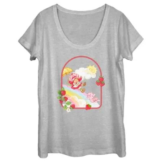 Women's Strawberry Shortcake Rainbow Slide Adventure Scoop Neck image {3}