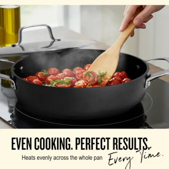 Alva Maestro 3.5 Qt. Nonstick Saut&eacute; Pan Skillet with Lid, Non-Toxic PFAS Free, Compatible with All Stovetops, Oven Safe & Induction Safe &ndash; 9.5&rdquo; image {5}