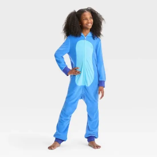Girls' Lilo & Stitch Hooded Union Suit - Blue image {3}