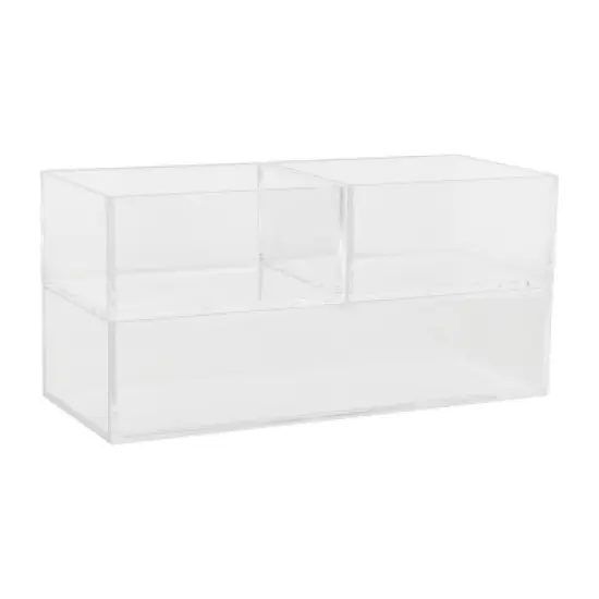Martha Stewart Brody Set of 3 Stack and Slide Plastic Tray Office Desktop Organizers, 2- Small and 1-Medium image {9}