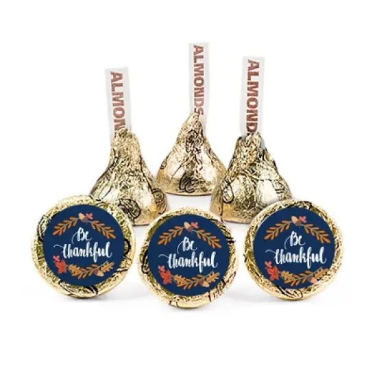 85 pcs Fall Candy Chocolate Almond Hershey's Kisses by Just Candy (13.6oz) - Be Thankful image {4}