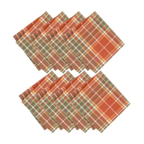 Hawley Plaid Harvest Napkins, Set of 8 - 17x17 - Elrene Home Fashions image {1}