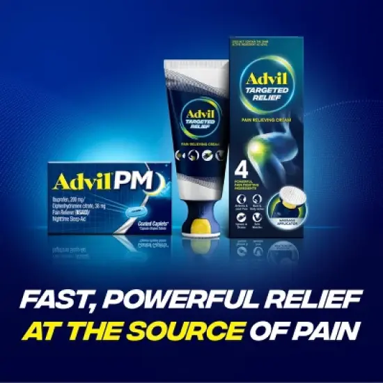 Advil PM 200mg Pain Reliever and Nighttime Sleep Aid - Ibuprofen (NSAID) Caplets - 50pk image {8}