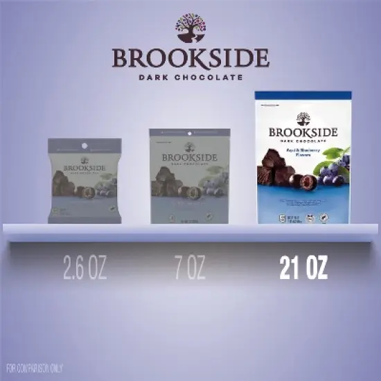 Brookside Dark Chocolate, Acai and Blueberry Flavored Snacking Chocolate Candy - 21oz image {5}