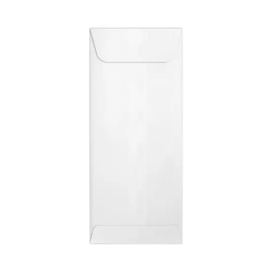 JAM Paper #10 Self Seal Policy Envelopes 4 1/8" x 9 1/2" Strathmore White 50/Pack (7716-WLI-50) image {1}