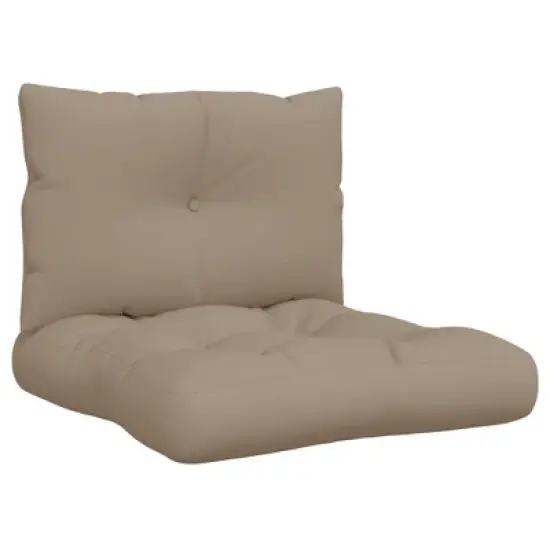vidaXL Pallet Cushion Taupe 100% polyester Standard image {10}