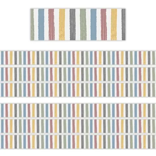 Teacher Created Resources&reg; Classroom Cottage Stripes Straight Border Trim, 35 Feet Per Pack, 6 Packs image {4}