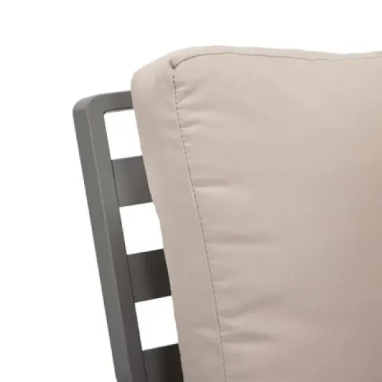 Leisuremod Walbrooke Modern 3 Piece Patio Set with Grey Aluminum Frame image {8}