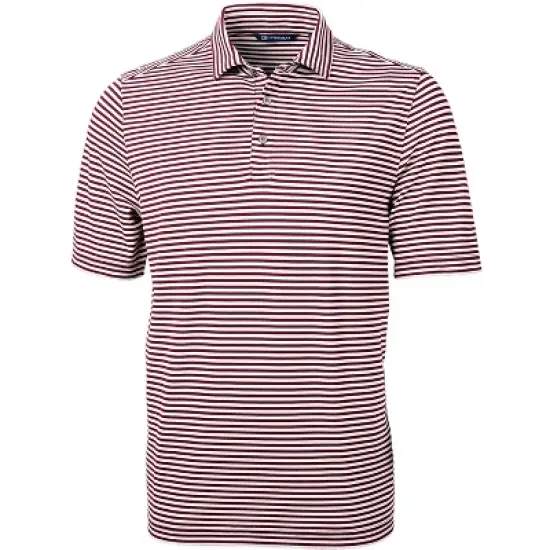 Cutter & Buck Virtue Eco Pique Stripe Recycled Mens Polo Shirt image {3}