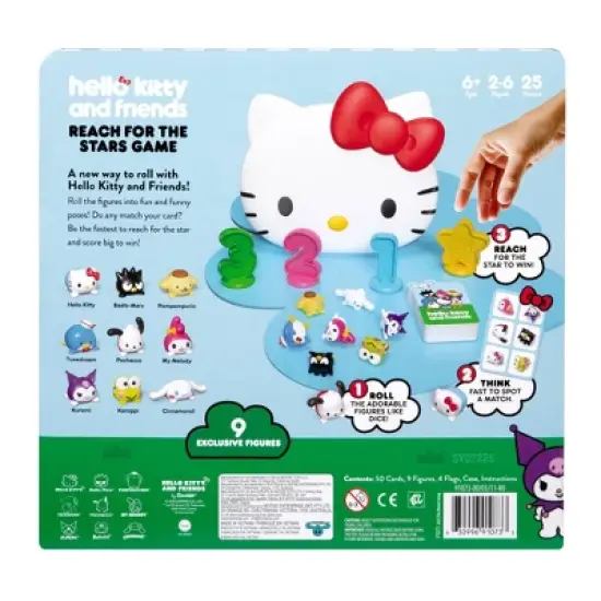 Moose Games Hello Kitty & Friends Reach for the Stars Game: Memory Skills, Math, 2-6 Players, Includes Cards & Storage Pouch image {2}