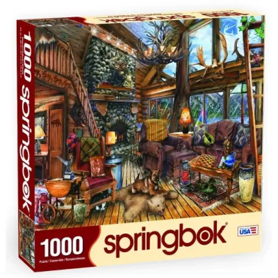 Springbok The Hunting Lodge Puzzle 1000pc: Nature Themed Jigsaw for Memory & Problem Solving Skills image {1}