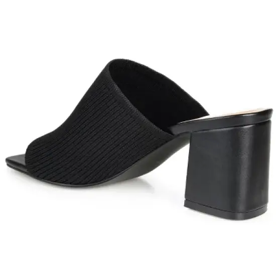 Journee Collection Womens Lorenna Open Square Toe Block Heel Sandals image {6}